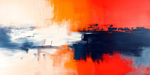 Abstract expressionist artwork displaying bold brushstrokes and vibrant color palette