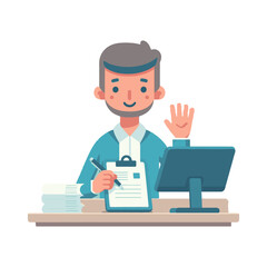 
illustration design of an auditor