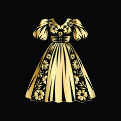 Fashionable Women's Dress Logo | Modern Beauty Fashion Vector for Trendy Clothing Brand. Creative Women's Dress Logo Design | Fashionable Beauty Fashion Vector Illustration for Stores.