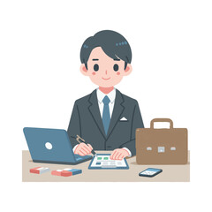 
illustration design of an auditor