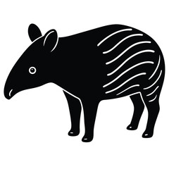 TAPIR VECTOR SIHOUETTE