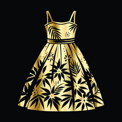 Fashionable Women's Dress Logo | Modern Beauty Fashion Vector for Trendy Clothing Brand. Creative Women's Dress Logo Design | Fashionable Beauty Fashion Vector Illustration for Stores.