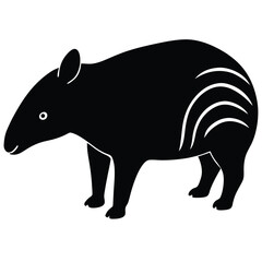 TAPIR VECTOR SIHOUETTE