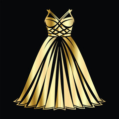 Fashionable Women's Dress Logo | Modern Beauty Fashion Vector for Trendy Clothing Brand. Creative Women's Dress Logo Design | Fashionable Beauty Fashion Vector Illustration for Stores.