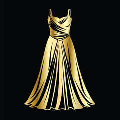 Fashionable Women's Dress Logo | Modern Beauty Fashion Vector for Trendy Clothing Brand. Creative Women's Dress Logo Design | Fashionable Beauty Fashion Vector Illustration for Stores.