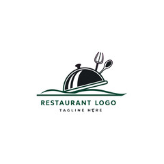 Elegant restaurant vector logo design for fine dining, cafe or brand company 
