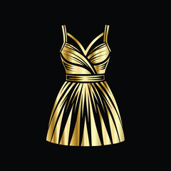 Fashionable Women's Dress Logo | Modern Beauty Fashion Vector for Trendy Clothing Brand. Creative Women's Dress Logo Design | Fashionable Beauty Fashion Vector Illustration for Stores.