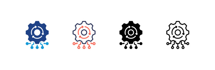 Automated icon set multiple style collection