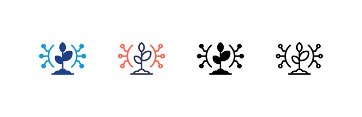 Smart Farm icon set multiple style collection