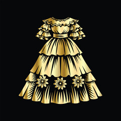 Fashionable Women's Dress Logo | Modern Beauty Fashion Vector for Trendy Clothing Brand. Creative Women's Dress Logo Design | Fashionable Beauty Fashion Vector Illustration for Stores.