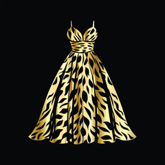 Fashionable Women's Dress Logo | Modern Beauty Fashion Vector for Trendy Clothing Brand. Creative Women's Dress Logo Design | Fashionable Beauty Fashion Vector Illustration for Stores.