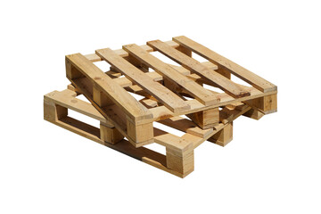 Wooden Pallet isolated white background.