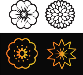 Minimalist Floral Line Art Vector