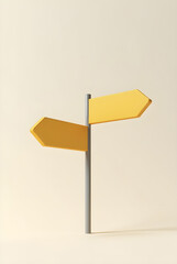 blank directional sign