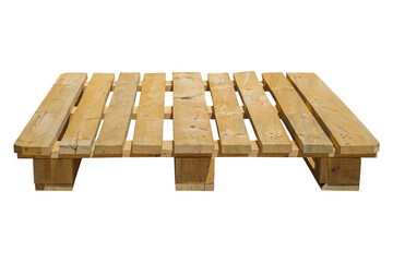 Wooden Pallet isolated white background.