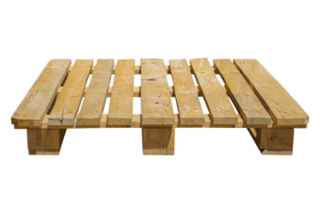 Wooden Pallet isolated white background.