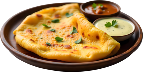 Enjoying Masala Dosa with chutneys and sambar in a rustic setting at a local Indian restaurant during brunch hours