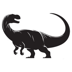 Clean Line Giganotosaurus silhouette – Giganotosaurus illustration – Minimalist Giganotosaurus vector – Dinosaur silhouette

