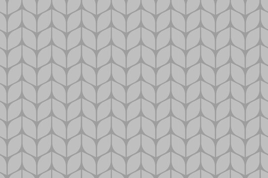Minimal seamless knitting pattern in neutral gray tone. Perfect for winter fabric, textile background, and cozy clothing designs.

