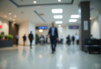 Blurred Background with People in Shopping Mall