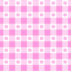 Pastel pink seamless pattern design with daisy flowers