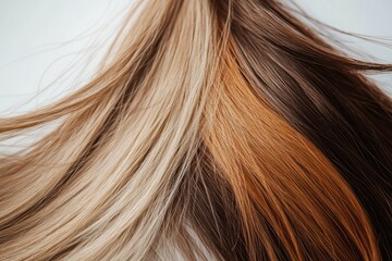 Fototapeta premium Hair Strand Comparison: Healthy vs Damaged