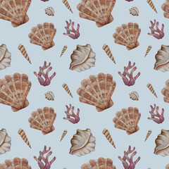Watercolor Shell Pattern