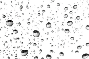 Abstract image of numerous, reflective, round shapes on a dark background