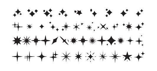 Sparkling Icons with Square Accents – Abstract Light and Shine Elements, Victor illustration eps 10. © MdSamsul