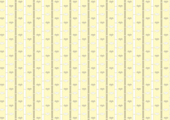 【日本の伝統模様】竹のシームレスパターン（黄系） / Take – Japanese Traditional Bamboo Pattern (Yellow Tones)