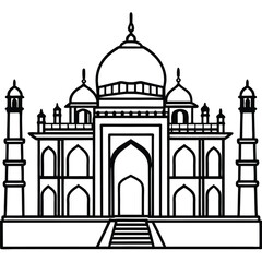 taj mahal vector