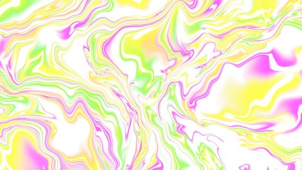 Obraz premium Vivid pastel marble art with bright yellow, green, and pink swirls. A soft and dreamy abstract background perfect for modern visuals.