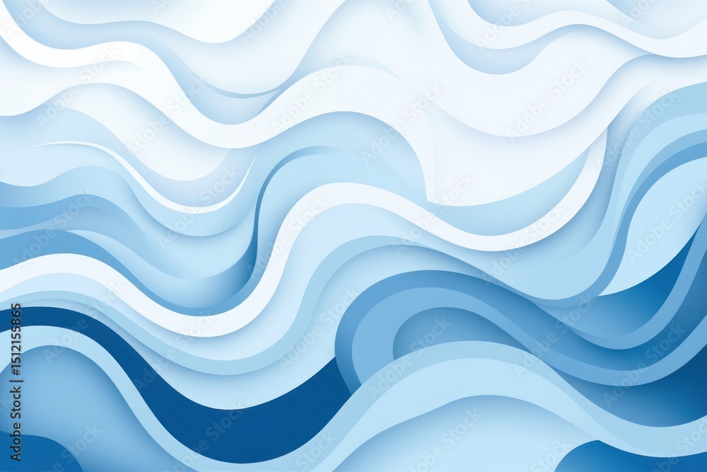 Poster paper cut abstract background pattern blue.