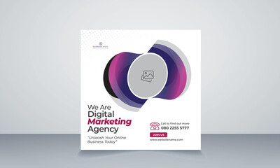 Digital marketing agency and corporate social media post