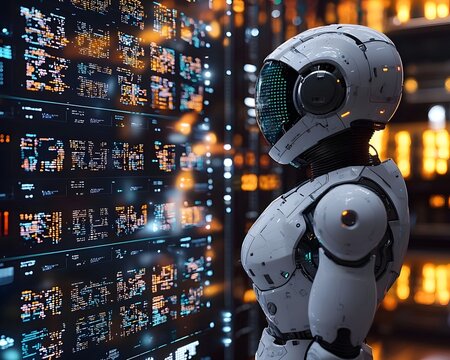 Futuristic assistant analyzing global trends to aid business expansion - Powered by Adobe