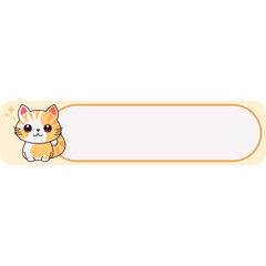 Cute Cat Label Name Tags Sticker
