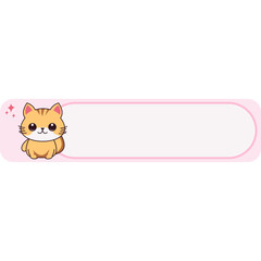 Cute Cat Label Name Tags Sticker