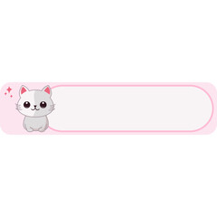 Cute Cat Label Name Tags Sticker