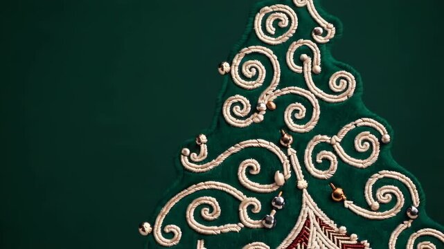 Minimalist Deep Green Christmas Tree Vector