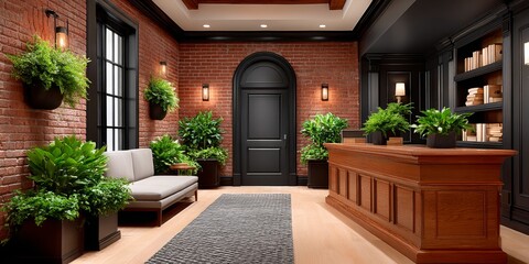 A moody customer lounge with vintage decor and elegant, silent service