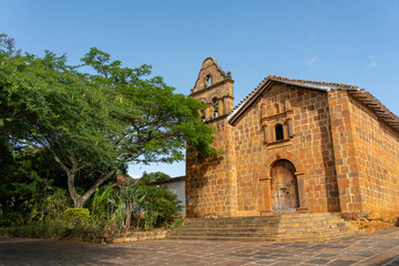 Fototapeta premium chapel church of jesus renacido in barichara beautiful town village in santander colombia 