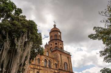 Church of Curiti village in santander colombia 