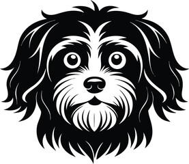 dog, animal, white, head, vector, lion