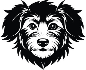 dog, animal, white, head, vector, lion