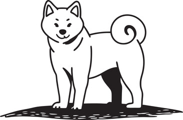 vector illustration of a dog