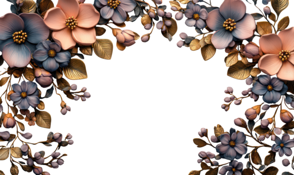 Floral border design - Powered by Adobe