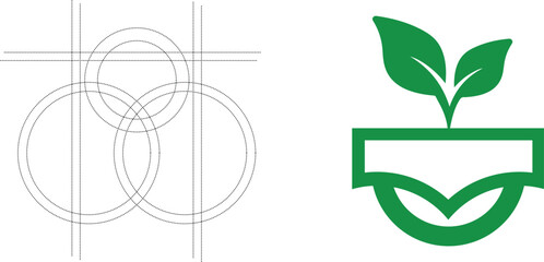green leaf logo design 