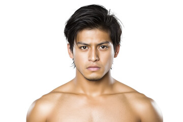 Fototapeta premium Handsome Asian man portrait, studio shot, isolated, cut out transparent