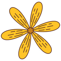 yellow flower vector