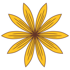 abstract yellow flower vector illustration